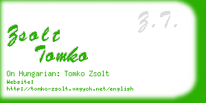 zsolt tomko business card